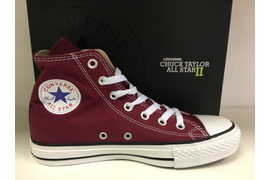 Бордовые высокие кеды Converse All Star фото