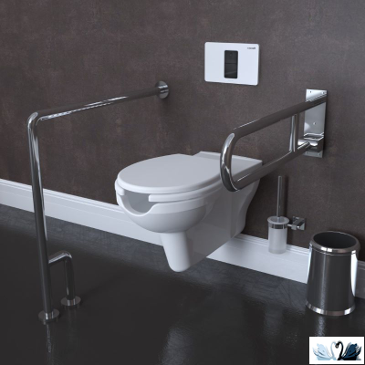 Унитаз Creavit BD320-11CB00E-0000 подвесной, для инвалидов интерьер с кнопкой сенсорным смывом