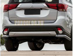 Защита заднего бампера d57 "уголки" для Mitsubishi Outlander 2018 - ... ( Митсубиси Аутлендер 2018)