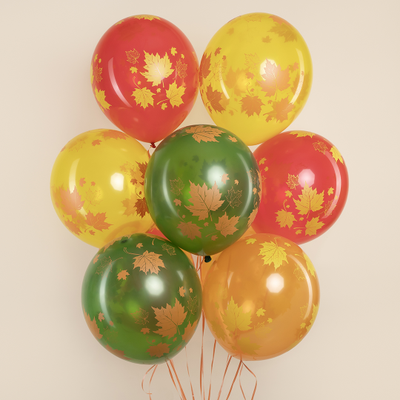 Шары на 1 сентября "Осенние листья" (ассорти)