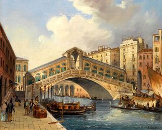 Картина по номерам 40х50 GX 21139 Венецианский мост (Оптом)