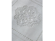 Льняная квадратная скатерть-наперон "Нимфея" 100*100 см с ручной вышивкой