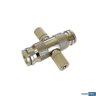 Фитинг Slip-Lock для двух форсунок проходной усиленный Ø3/8" (9,52 мм)