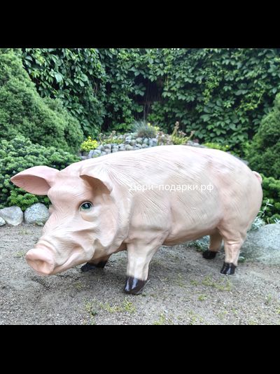 Свинья - символ изобилия и удачи 45*110см  8кг   полистоун Россия 8599/012365*