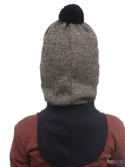 Шапка-шлем 22201-04, цвет темно-серый меланж, р. 52-54