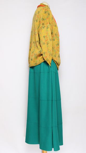 Юбка "ТРИКОТАЖ" морская волна р.48-58