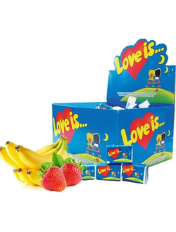 LOVE IS жевательная резинка Банан Клубника