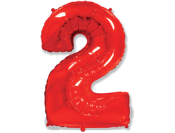 Фольгированная цифра-Красная