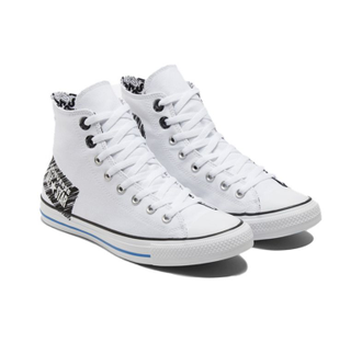 Кеды Converse Chuck Taylor All Star белые высокие с надписями