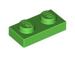 Plate 1 x 2, Bright Green (3023 / 4195192 / 6014491 / 6343326)