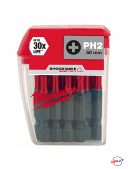Биты Milwaukee Shockwave Impact Duty PH2 x 50 мм 4932430855