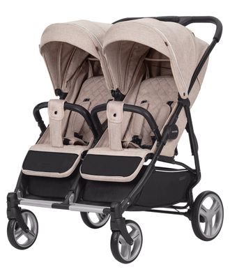 Коляска прогулочная для двойни Carrello Connect CRL-5502 Cotton Beige