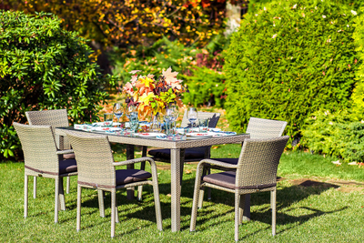 Обеденная группа из искусственного ротанга ROME