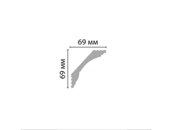 Плинтус потолочный гладкий DECOMASTER D100ДМ (69*69*2000мм)