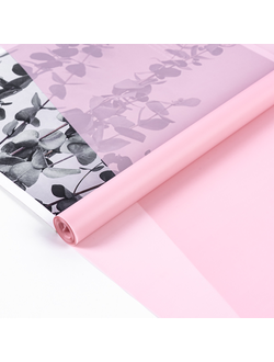 Пленка "Лак Pastel" 59см 180гр Розово-лавандовый (пр-во Россия) ПЭ01/8