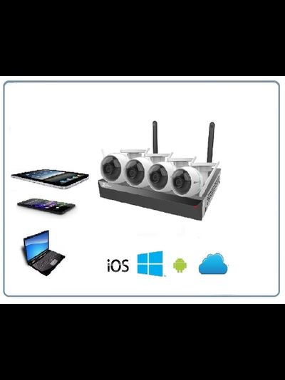ezWireLess Kit CS-BW3824B0-E40 (расширение до 8 вк) комплект системы WiFi видеонаблюдения состоит из 4 видеокамер Full HD + видеорегистратор