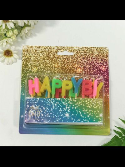 Набор свечей для торта "HAPPY BIRTHDAY"