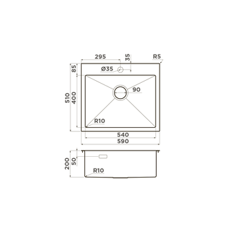 МОЙКА OMOIKIRI AKISAME 59 GB (4997014) ГРАФИТ