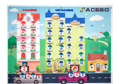 Панно "Сказочный город букв" (110дет)