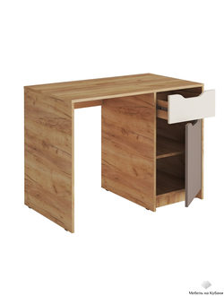 Rich Стол письменный СП-001 Дуб Крафт золотой - Миндаль/Глиняный серый