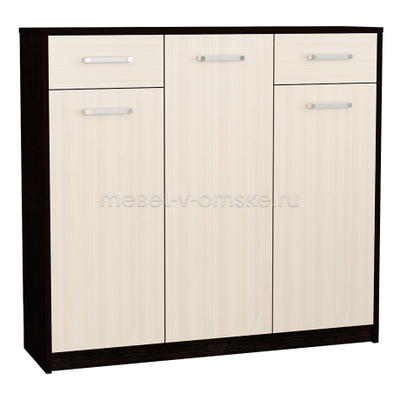 Обувница Лира-6 - расцветка Дуб Венге / Дуб Млечный.