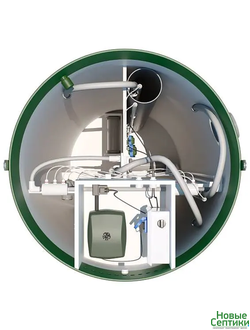 Внутреннее устройство септика Тополь