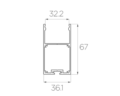 Алюминиевый профиль 4L-3567-S ANOD