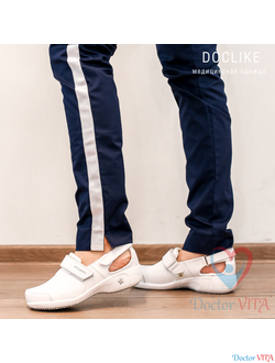 Брюки-слимы DOCLIKE SLIM DL233/1 синие с лампасами