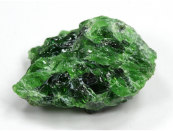 Хромдиопсид, необработанный "дикий" образец, Россия, Якутия (24*15*16 мм, 6,3 г) №28338