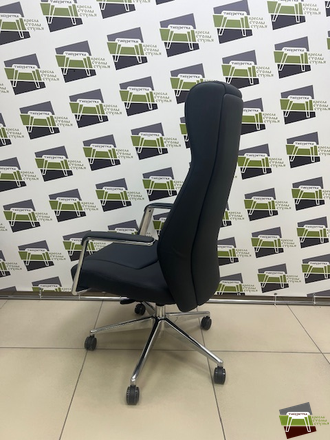 Кресло EPIK A-112-G L114 (кожа черная)