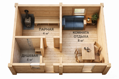 "Дровосек" 16м2 4х4