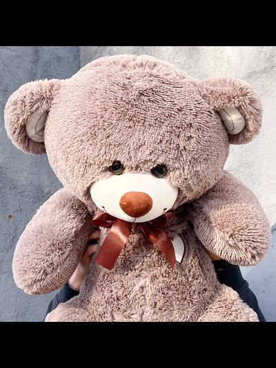 Большой плюшевый медведь 135 см кофейный Феликс