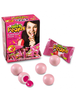 Жев. резинка Fini "Клубничные жемчужины с жид. клуб. нап. " 6,5гр х 200шт