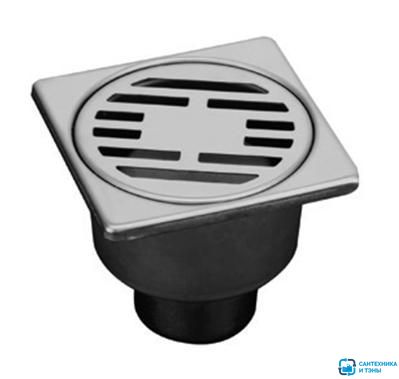 Трап для душевой  VIEIR из нерж.стали 100*100 прямой выпуск