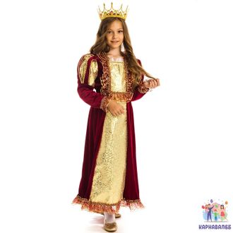 Детский карнавальный костюм &quot;Королева&quot;, платье, корона, рост 134 см