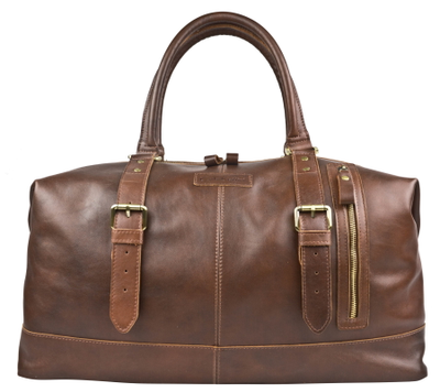 Кожаная дорожная сумка Campora Premium brown (арт. 
4019-53)
