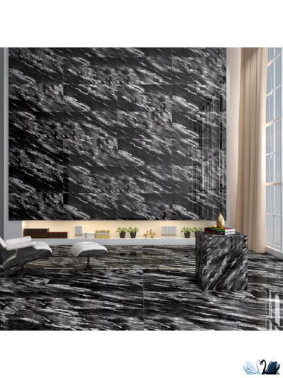 Керамогранит Maimoon Cristina Black 60 х 120 см highglossy черный полированный