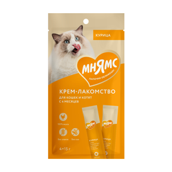 Крем-лакомство Мнямс с курицей,  4*15 гр