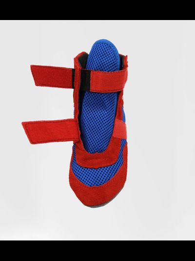 Борцовки для самбо ВФС BRAVEGARD Ascend на липучке красно-синие