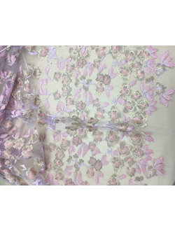 Сетка с вышивкой ширина 140см арт 2432