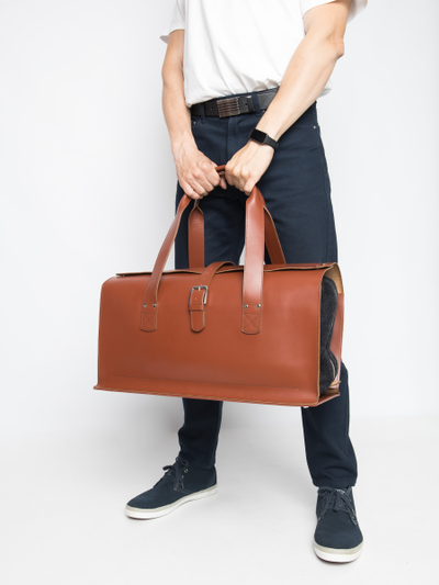 Кожаная дорожная сумка Gavardo Premium red (арт. 
4043-53)