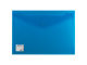 Папка-конверт с кнопкой BRAUBERG, А4, до 100 листов, непрозрачная, синяя, СВЕРХПРОЧНАЯ 0,2 мм, 221362