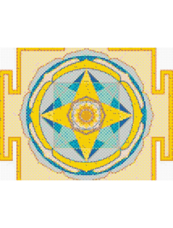 Алмазная мозаика с 5Д элементами Svetleela &quot;Янтра Юпитера &quot; 30*30\40*40 см