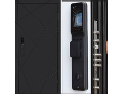 Стальная дверь с умным замком Лучи Black Intelli Smart