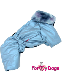 FOR MY DOGS комбинезон для собак голубой металлик