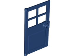 Door 1 x 4 x 6 with 4 Panes and Stud Handle, Dark Blue (60623 / 6186576)