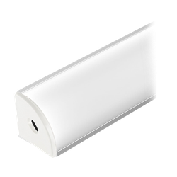 (ПРС0200) Профиль угловой алюминиевый, с экраном и заглушками (разные цвета)