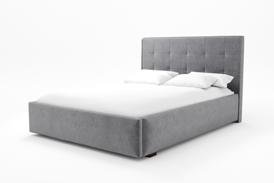 Кровать двуспальная, MyCloud Аннета с подъемным механизмом, бельевым ящиком, мягкое изголовье, квадратная стяжка