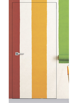 Дверь межкомнатная скрытая Invisible Standart  AL кромка хром (комплект) под покраску 42 мм