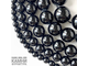 Турмалин черный шерл, природный с характерными трещинками, шары 4,5/6,4-6,6/8,4-8,6/9,8-10/11,7-12,1 мм, цена за нить 19 см